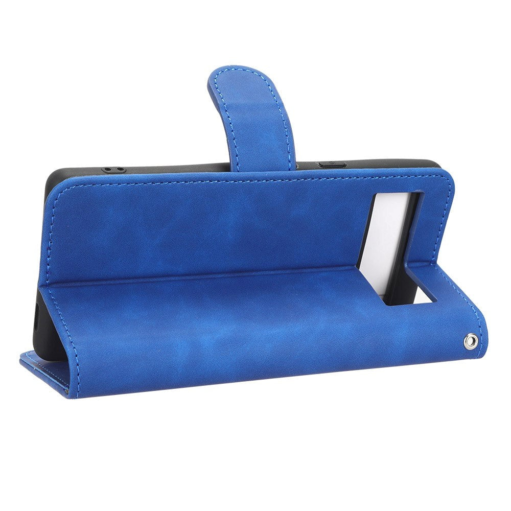 Google Pixel 7A Læder Mobil Cover m. Kortholdere - Blå