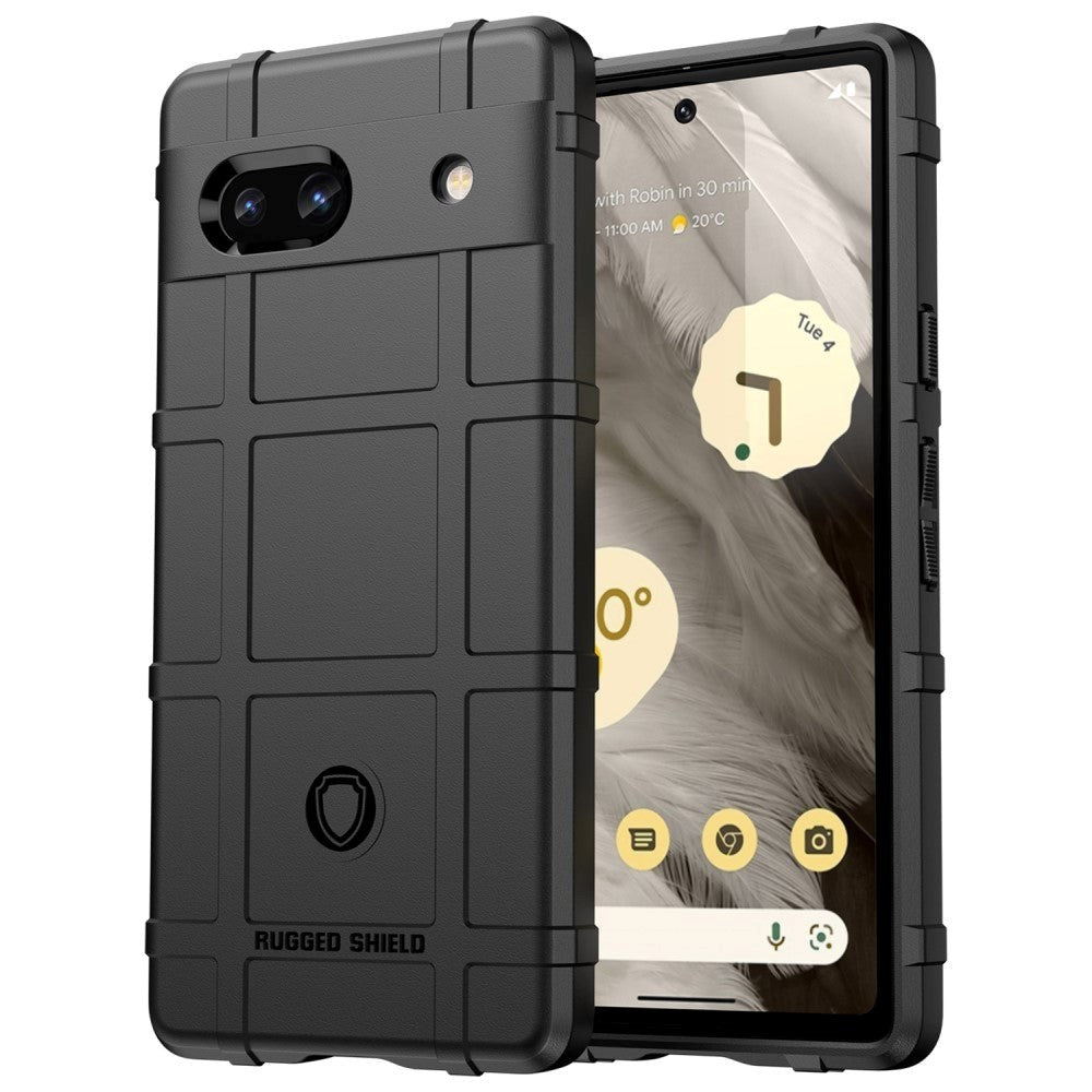 Google Pixel 7A Rugged Shield Series Håndværker Mobil Cover - Sort