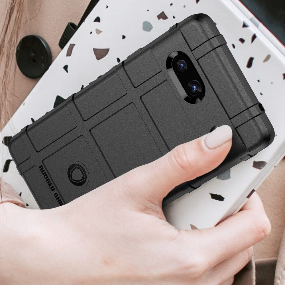 Google Pixel 7A Rugged Shield Series Håndværker Mobil Cover - Sort