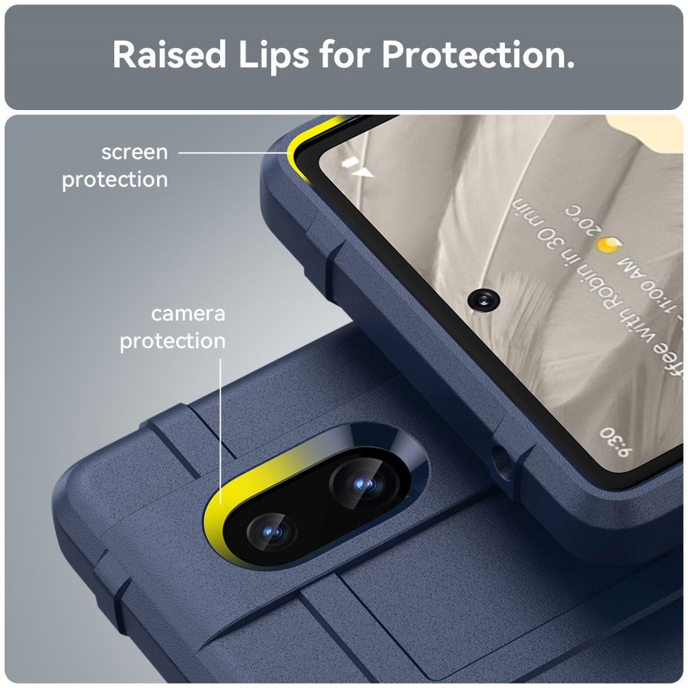 Google Pixel 7A Rugged Shield Series Håndværker Mobil Cover - Blå