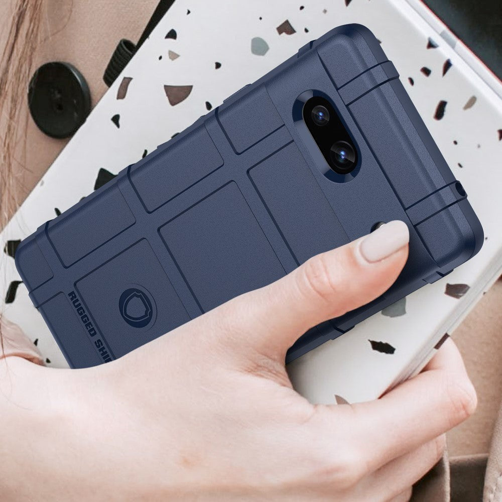 Google Pixel 7A Rugged Shield Series Håndværker Mobil Cover - Blå