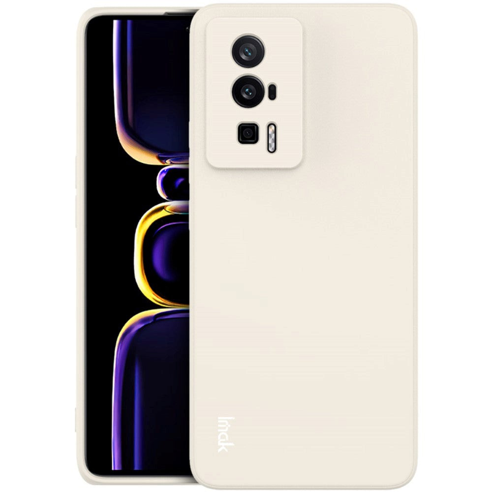 IMAK Xiaomi Poco F5 Pro UC-4 Series Fleksibel Plastik Bagside Cover - Hvid