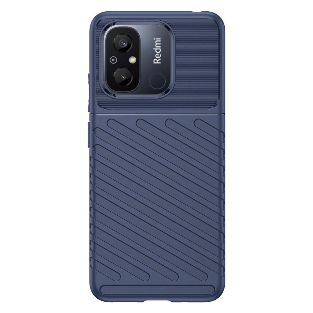 Xiaomi Redmi 12C Thunder Series Twill Plastik Mobil Cover - Blå