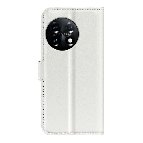 OnePlus 11 PU Litchi Læder Mobil Cover m. Pung - Hvid