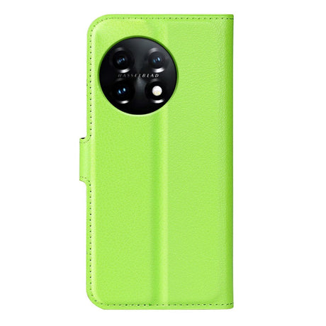 OnePlus 11 PU Litchi Læder Mobil Cover m. Pung - Grøn