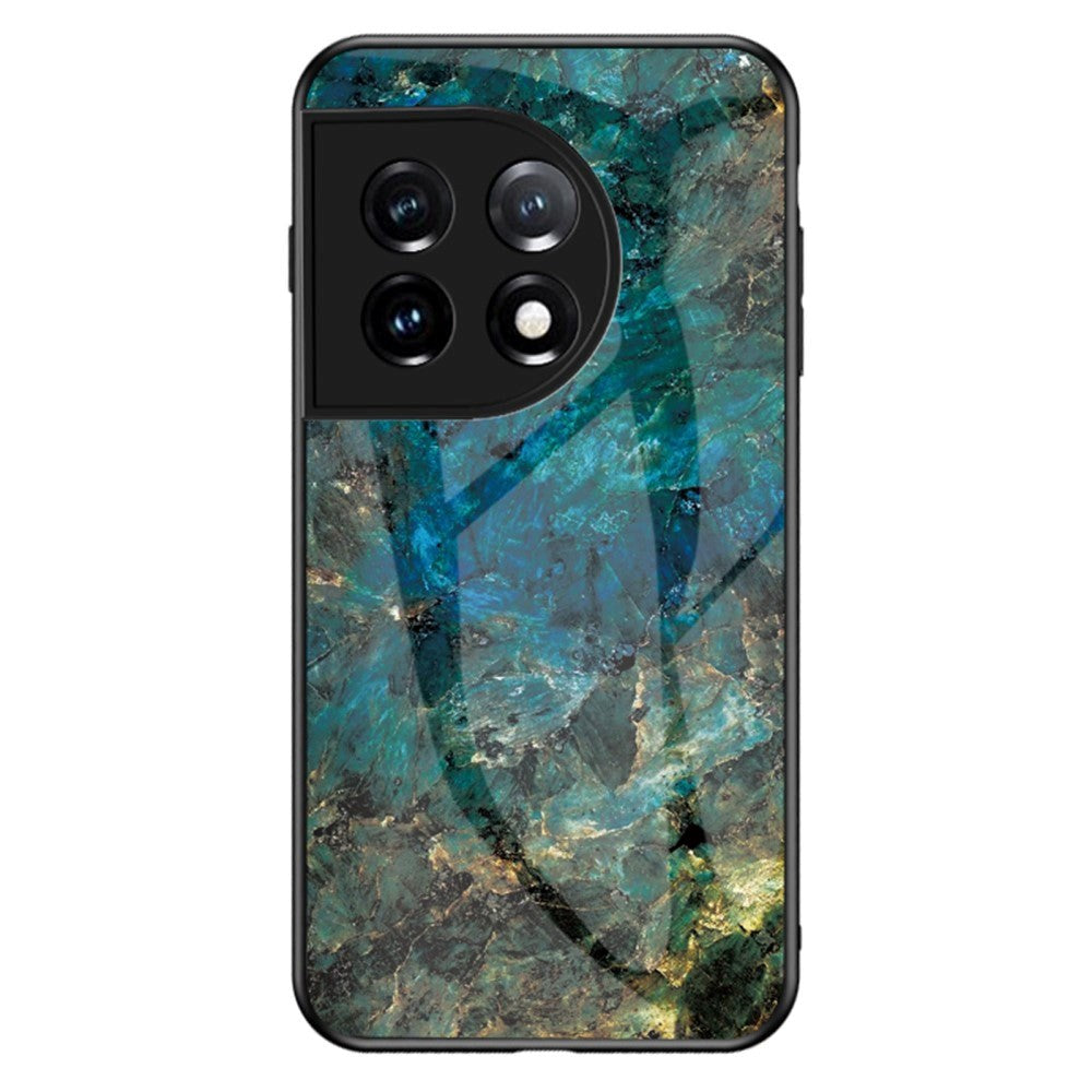 OnePlus 11 Bagside Case m. Glasbagside - Emerald Marble