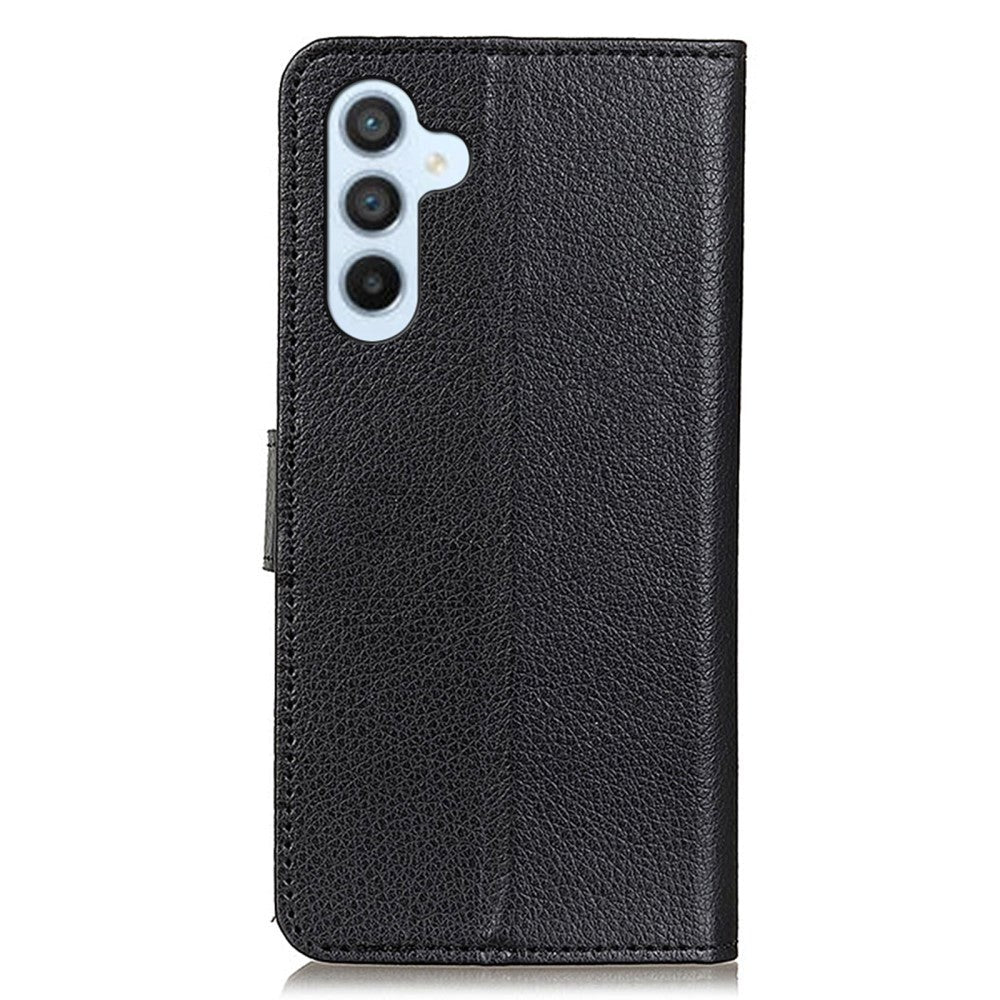 Samsung Galaxy A24 Litchi Læder Mobil Cover m. Pung - Sort