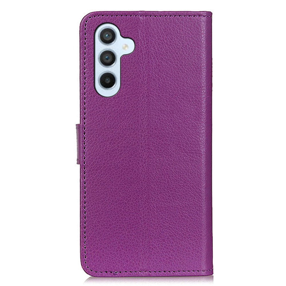 Samsung Galaxy A24 Litchi Læder Mobil Cover m. Pung - Lilla