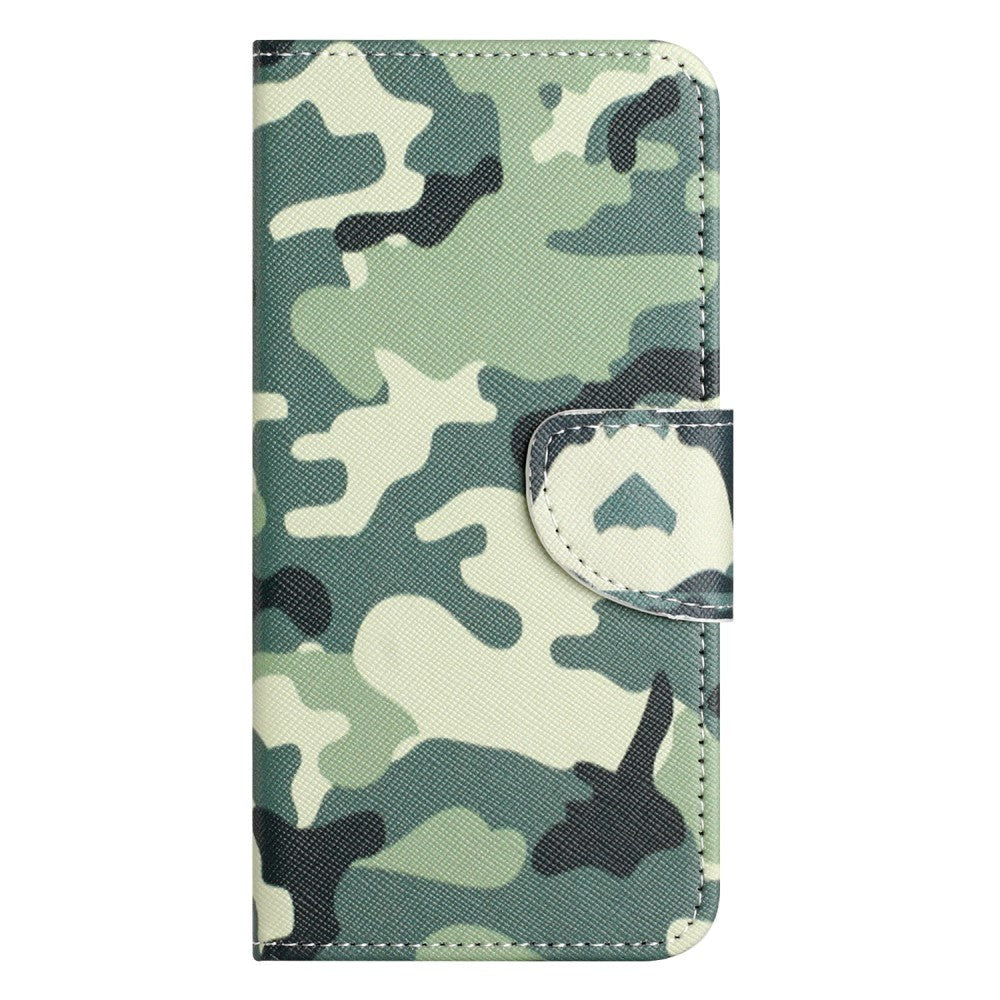 Samsung Galaxy A24 Læder Mobil Cover m. Pung & Ståfunktion - Camouflage