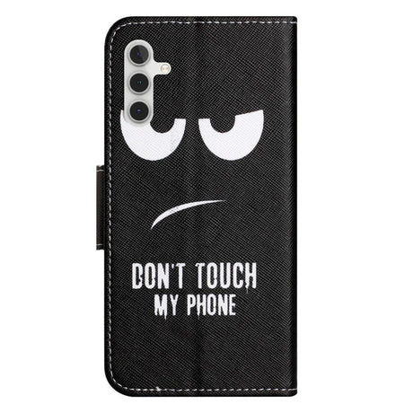 Samsung Galaxy A24 Læder Mobil Cover m. Pung & Ståfunktion - "Don't Touch my Phone"