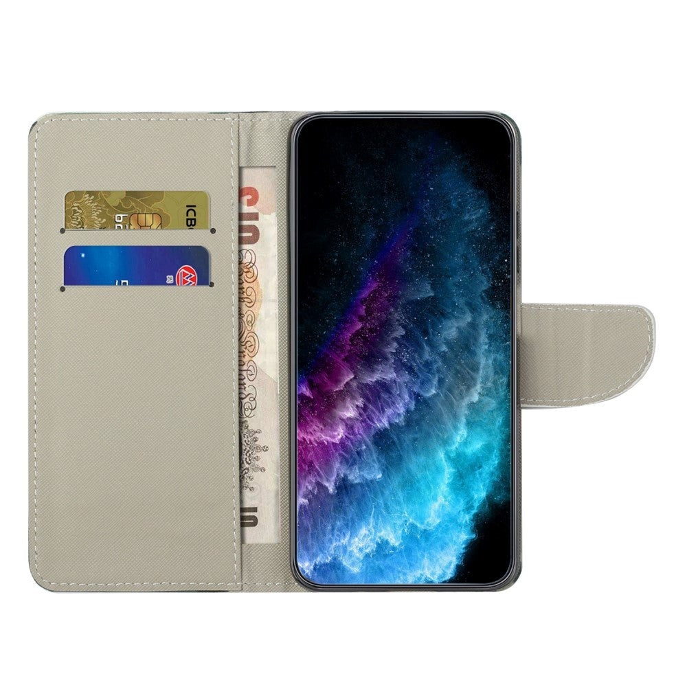 Samsung Galaxy A24 Læder Mobil Cover m. Pung & Ståfunktion - Sommerfugl