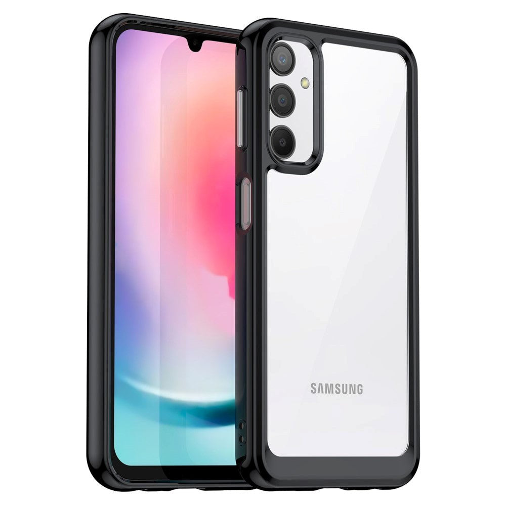 Samsung Galaxy A24 Mobil Cover Acrylic Combo - Gennemsigtig / Sort