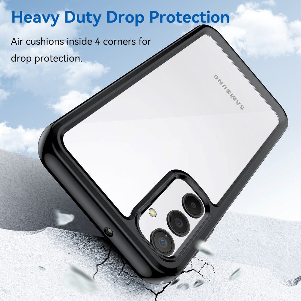 Samsung Galaxy A24 Mobil Cover Acrylic Combo - Gennemsigtig / Sort