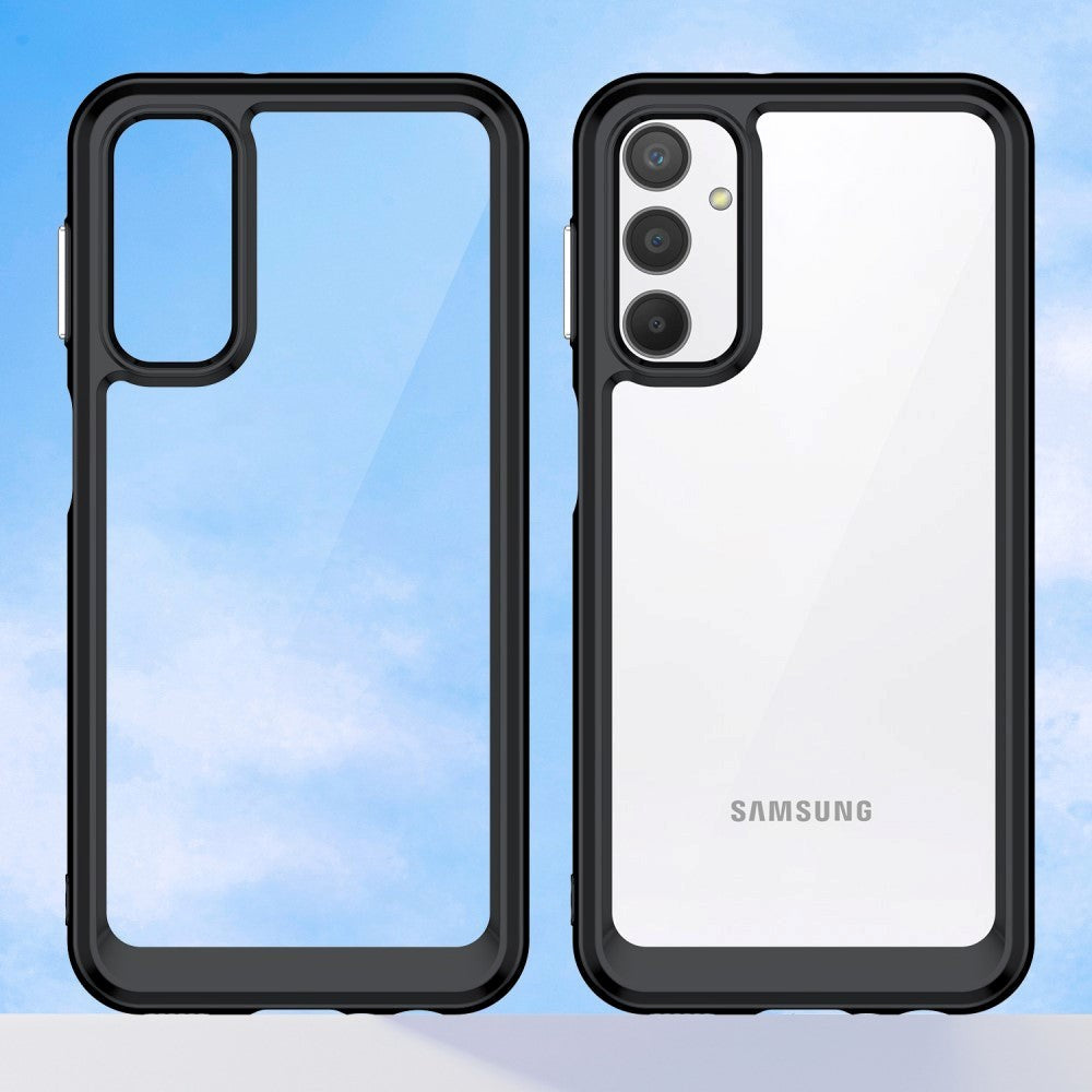 Samsung Galaxy A24 Mobil Cover Acrylic Combo - Gennemsigtig / Sort