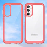 Samsung Galaxy A24 Mobil Cover Acrylic Combo - Gennemsigtig / Rød