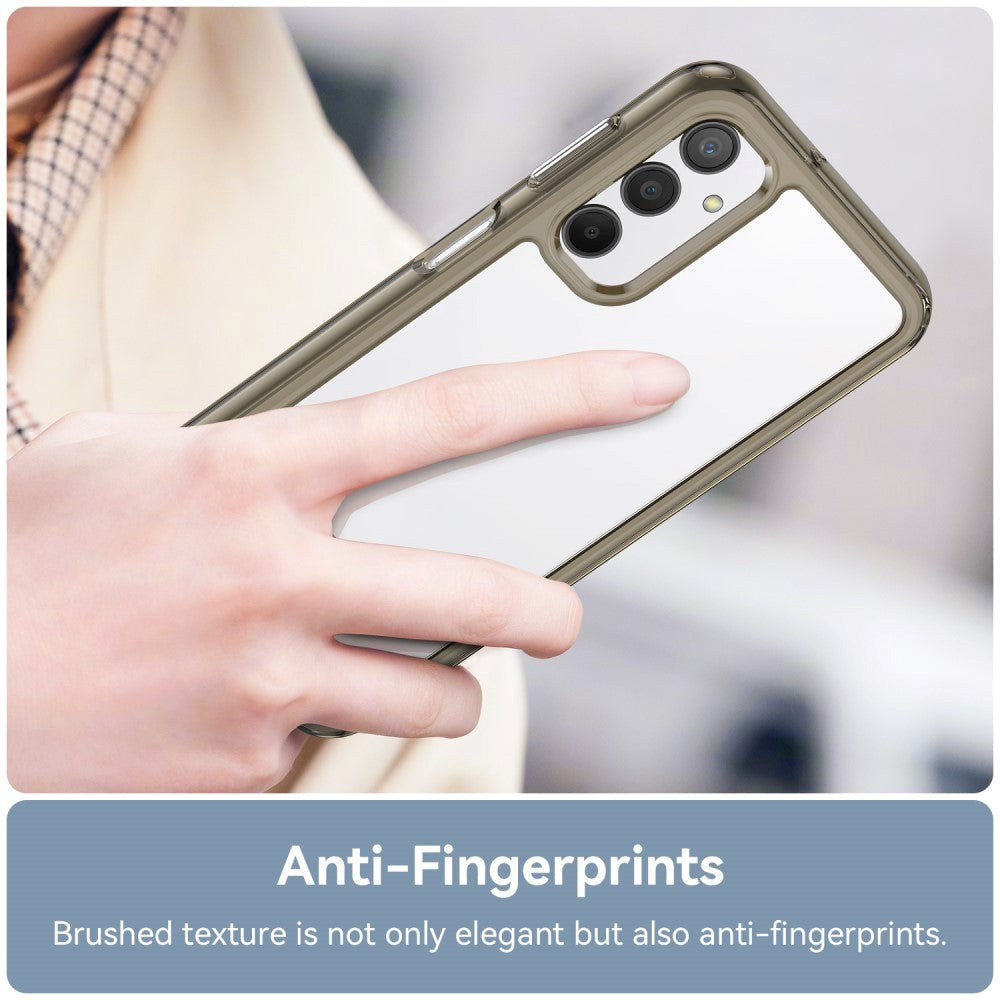 Samsung Galaxy A24 Mobil Cover Acrylic Combo - Gennemsigtig / Grå
