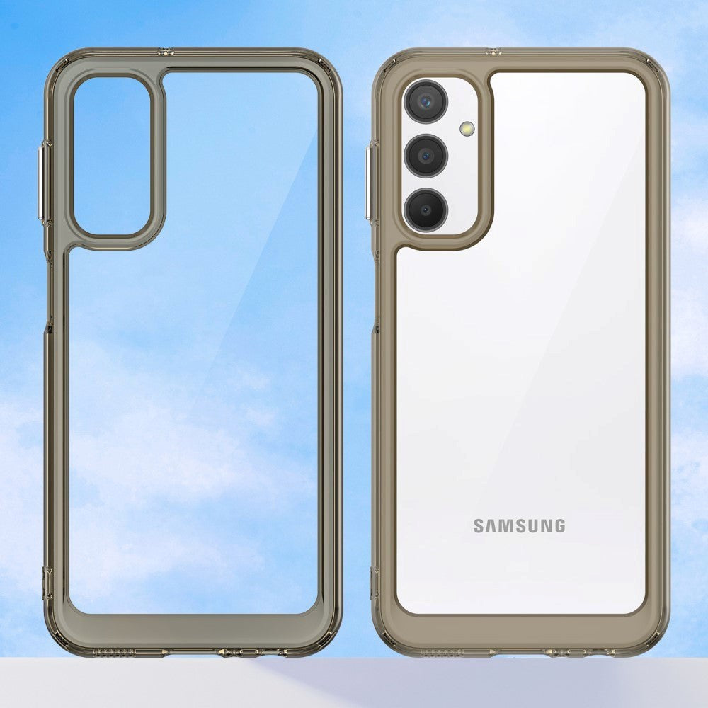 Samsung Galaxy A24 Mobil Cover Acrylic Combo - Gennemsigtig / Grå