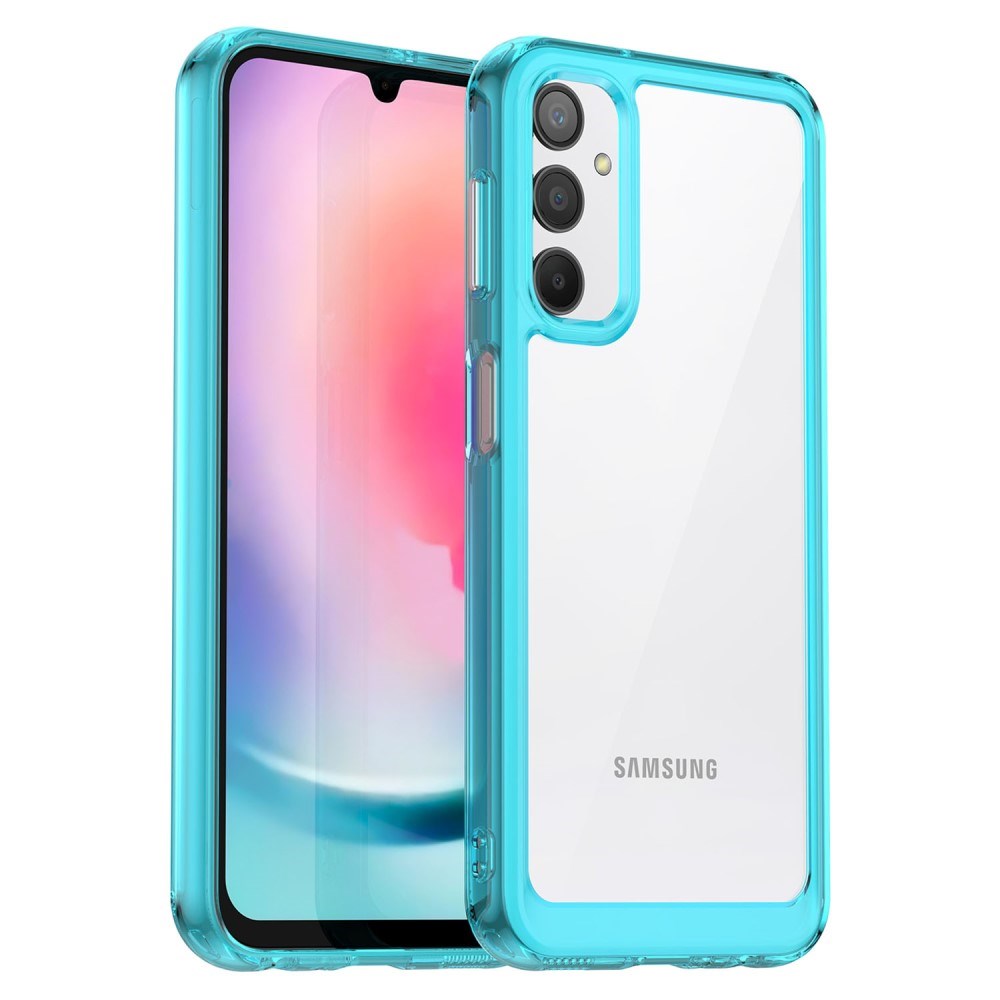 Samsung Galaxy A24 Mobil Cover Acrylic Combo - Gennemsigtig / Turkis