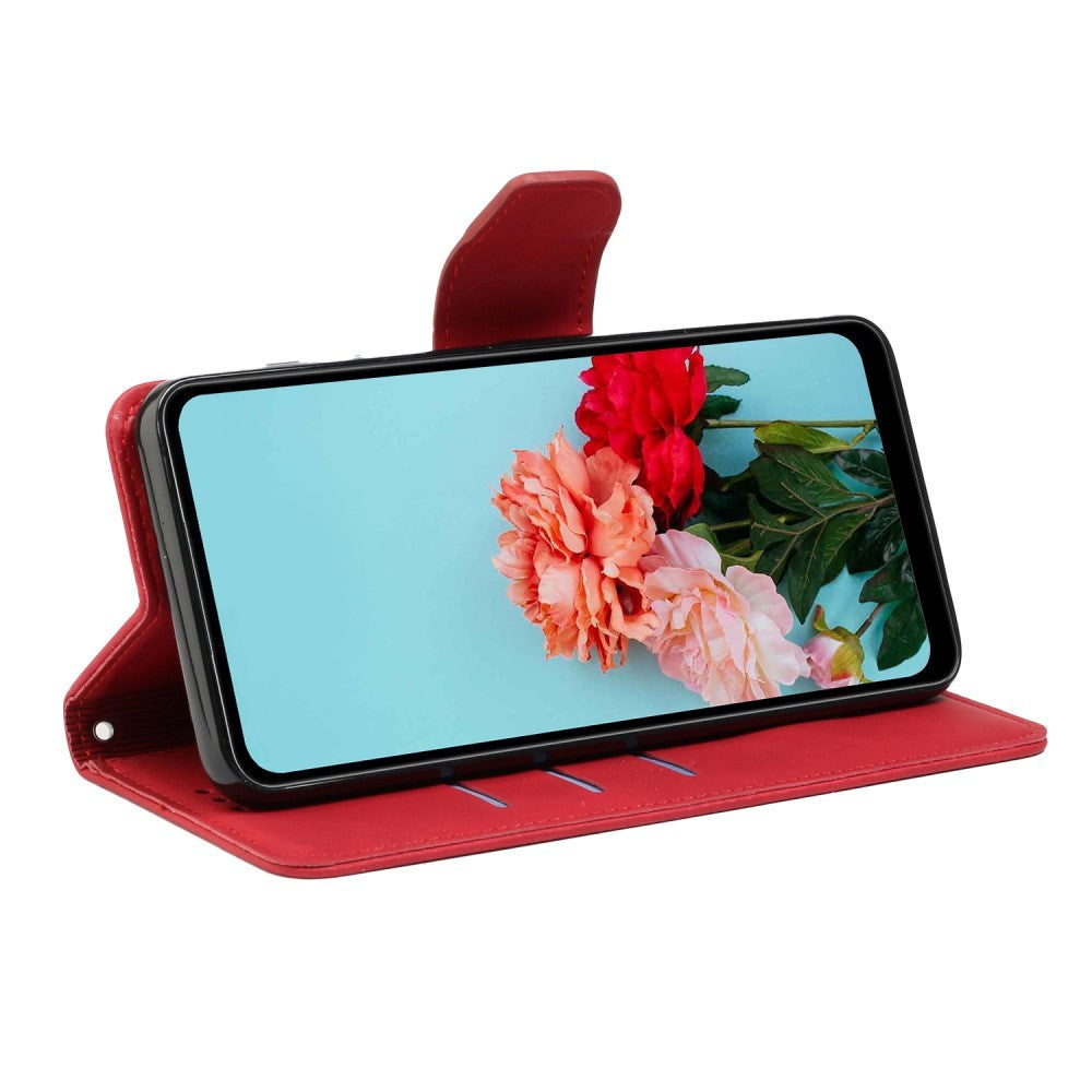 Xiaomi Redmi Note 12 Pro (5G) / Poco X5 Pro (5G) Læder Mobil Cover m. Pung og Strop - Rød
