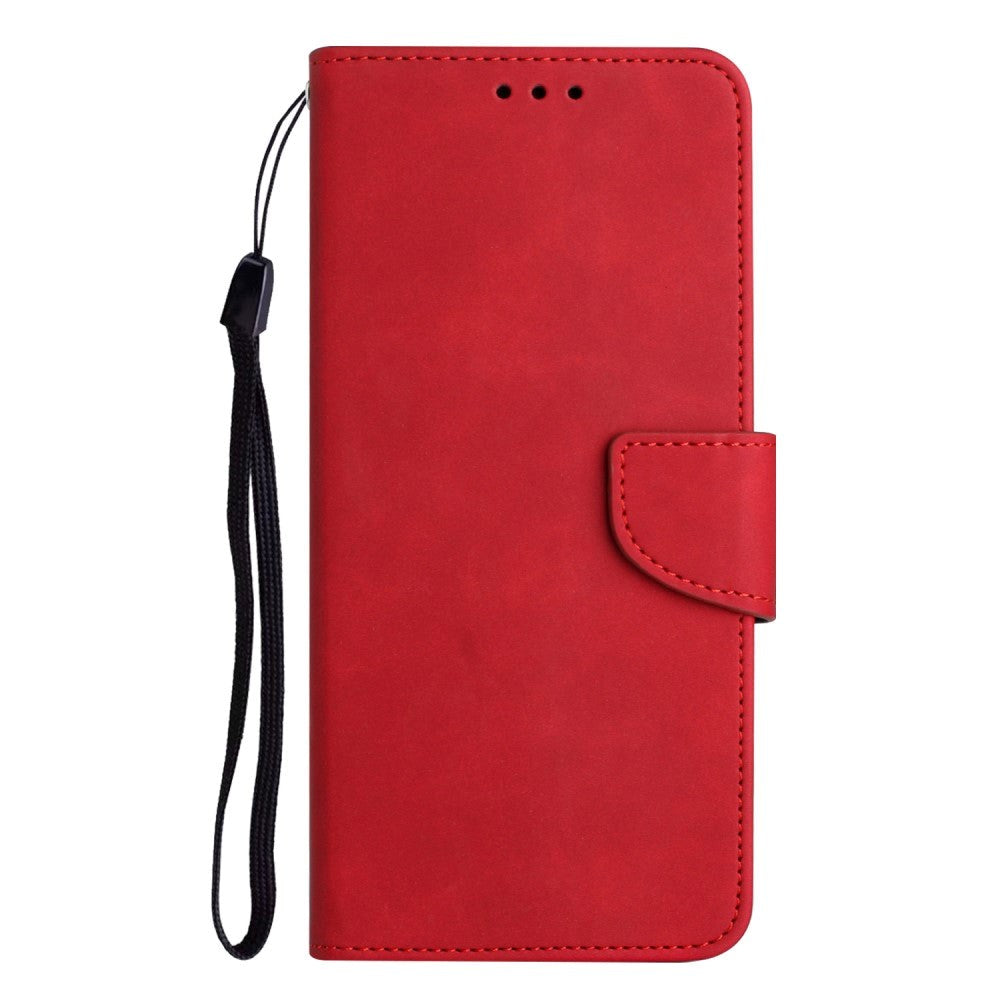 Xiaomi Redmi Note 12 Pro (5G) / Poco X5 Pro (5G) Læder Mobil Cover m. Pung og Strop - Rød