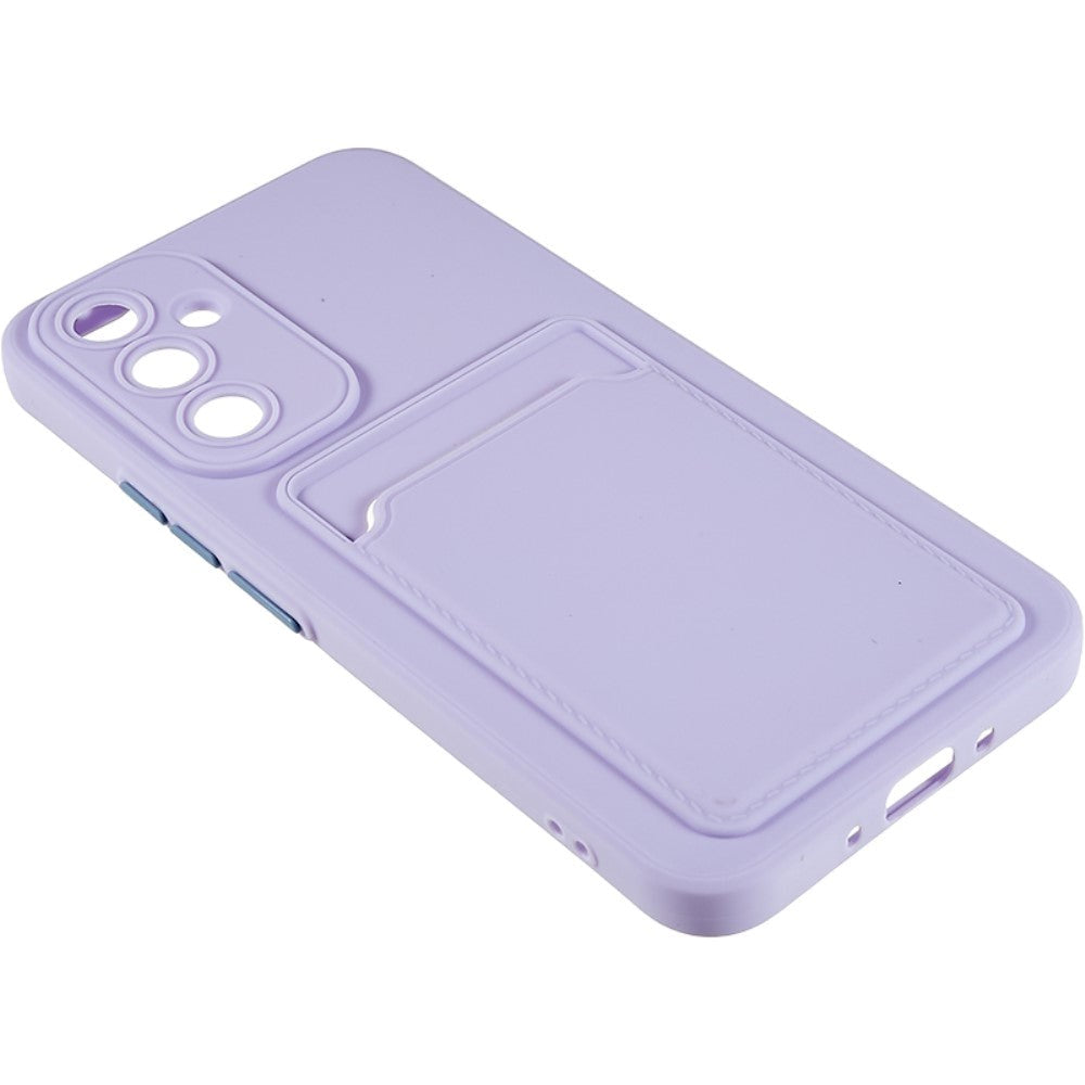 Samsung Galaxy A54 (5G) Fleksibel Plastik Mobil Cover m. Kortholder - Lilla