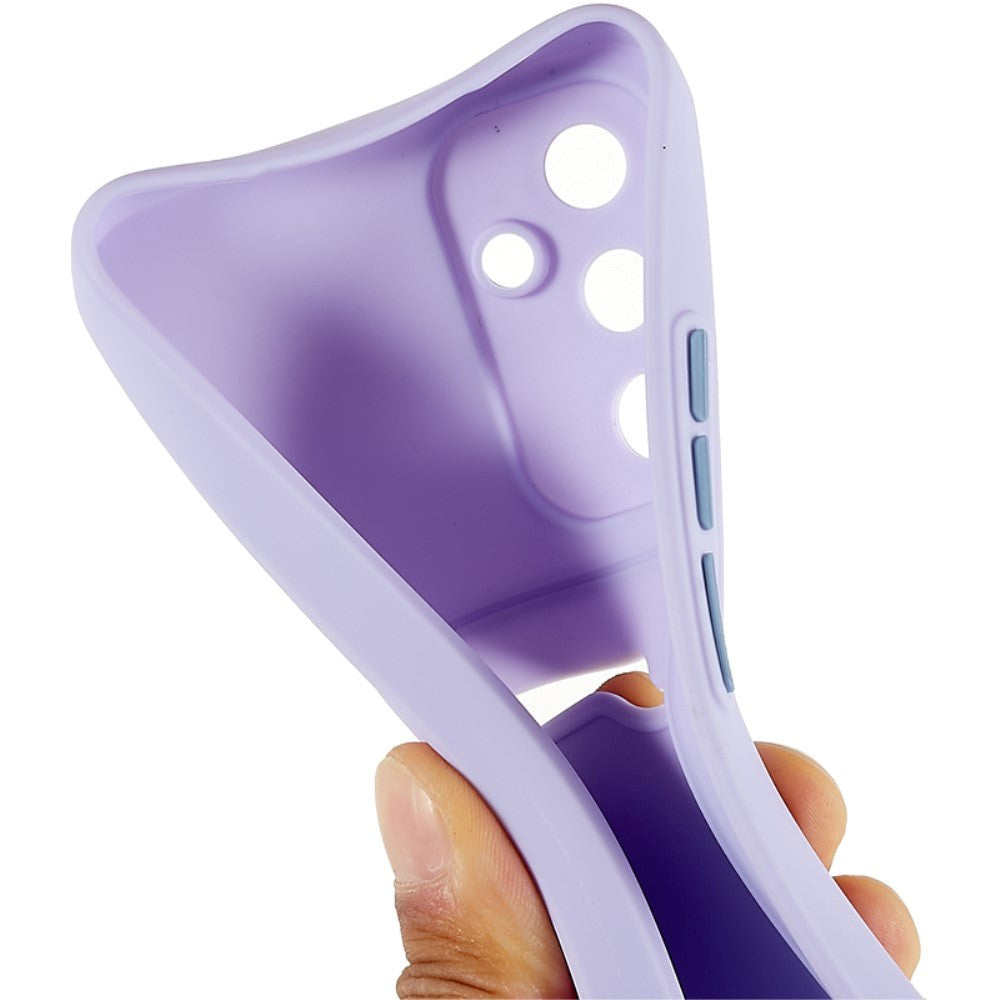Samsung Galaxy A54 (5G) Fleksibel Plastik Mobil Cover m. Kortholder - Lilla