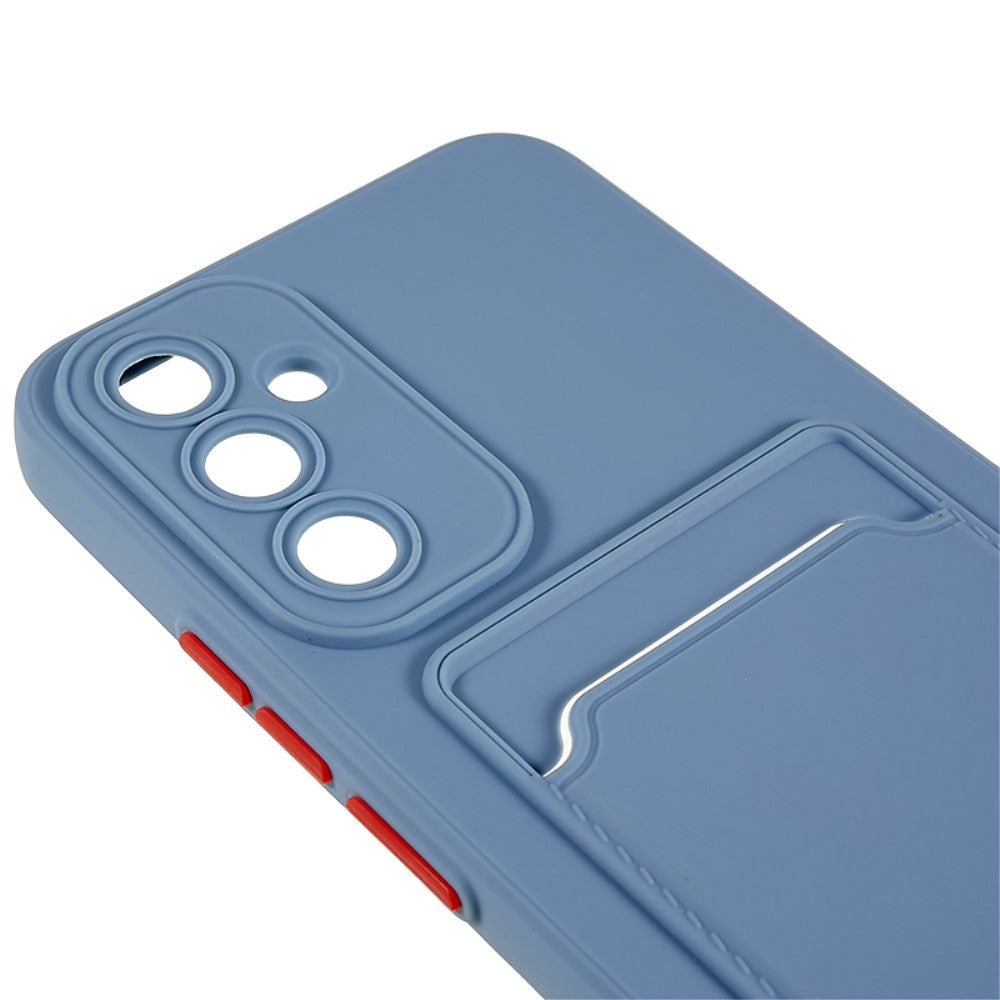 Samsung Galaxy A54 (5G) Fleksibel Plastik Mobil Cover m. Kortholder - Gråblå
