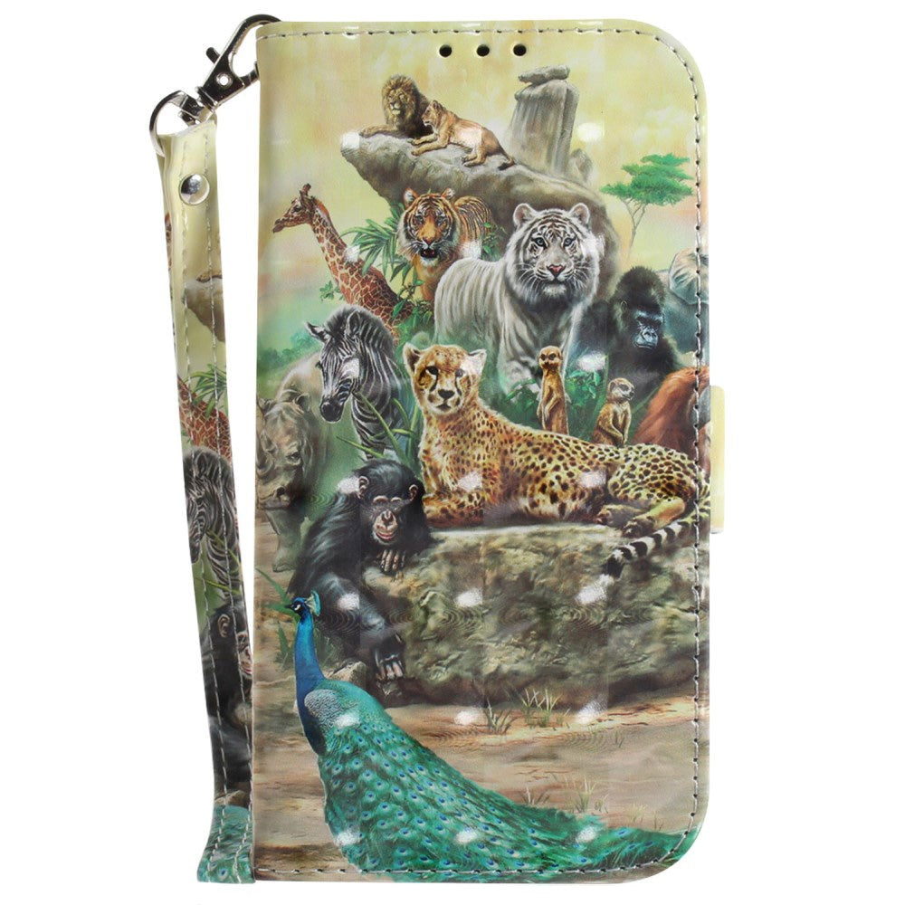 Sony Xperia 1 V Læder Mobil Cover m. Print - Vilde Dyr