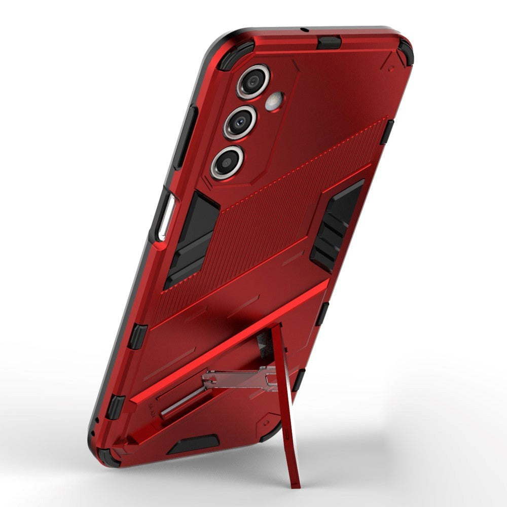 Samsung Galaxy A24 Hybrid Håndværker Bagside Mobil Cover m. Kickstand - Rød