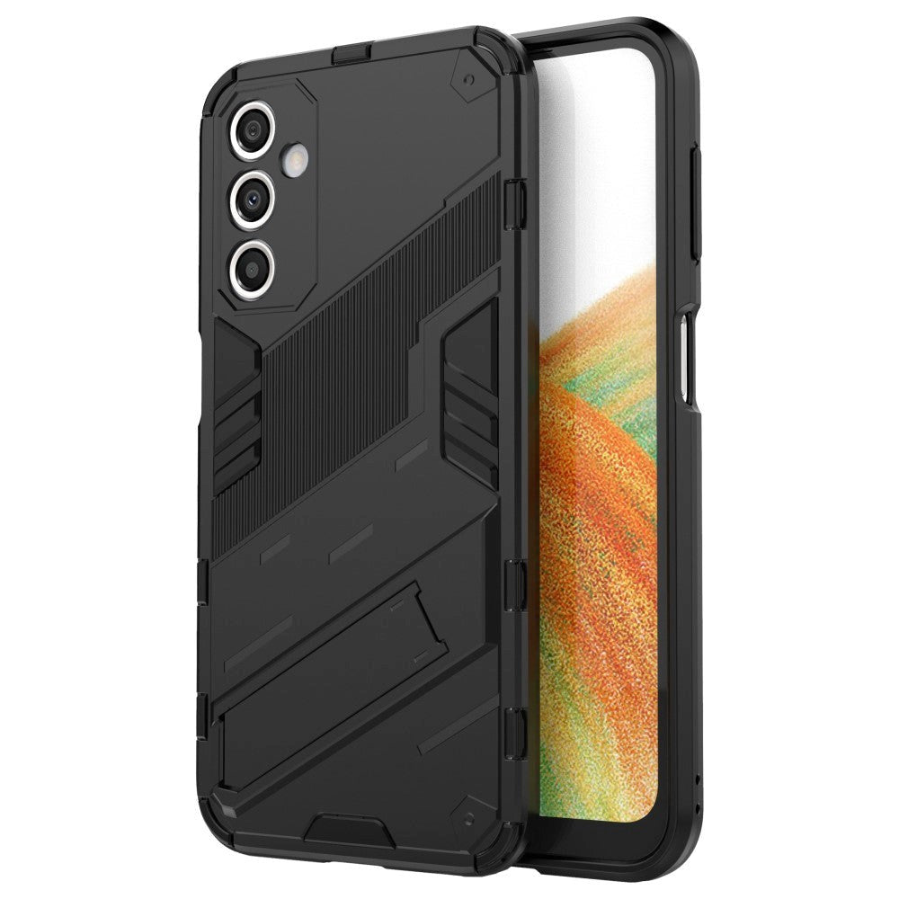 Samsung Galaxy A24 Hybrid Håndværker Bagside Mobil Cover m. Kickstand - Sort