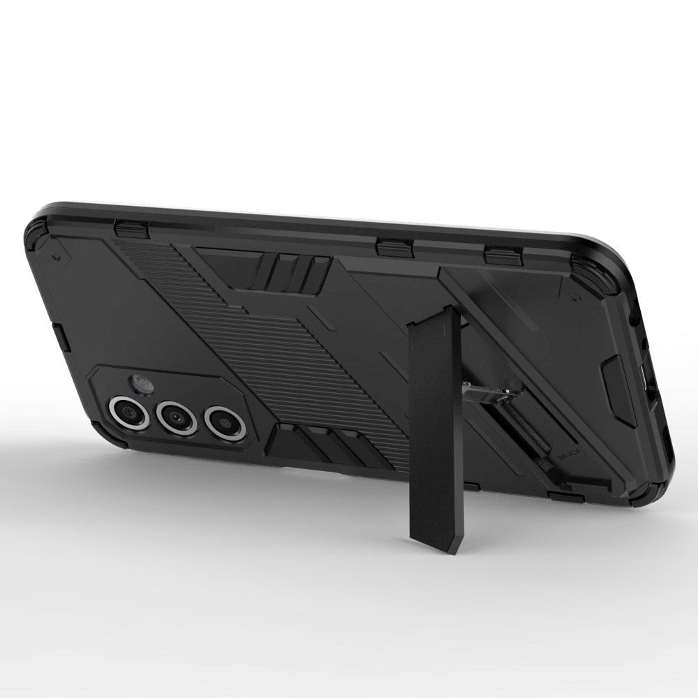 Samsung Galaxy A24 Hybrid Håndværker Bagside Mobil Cover m. Kickstand - Sort