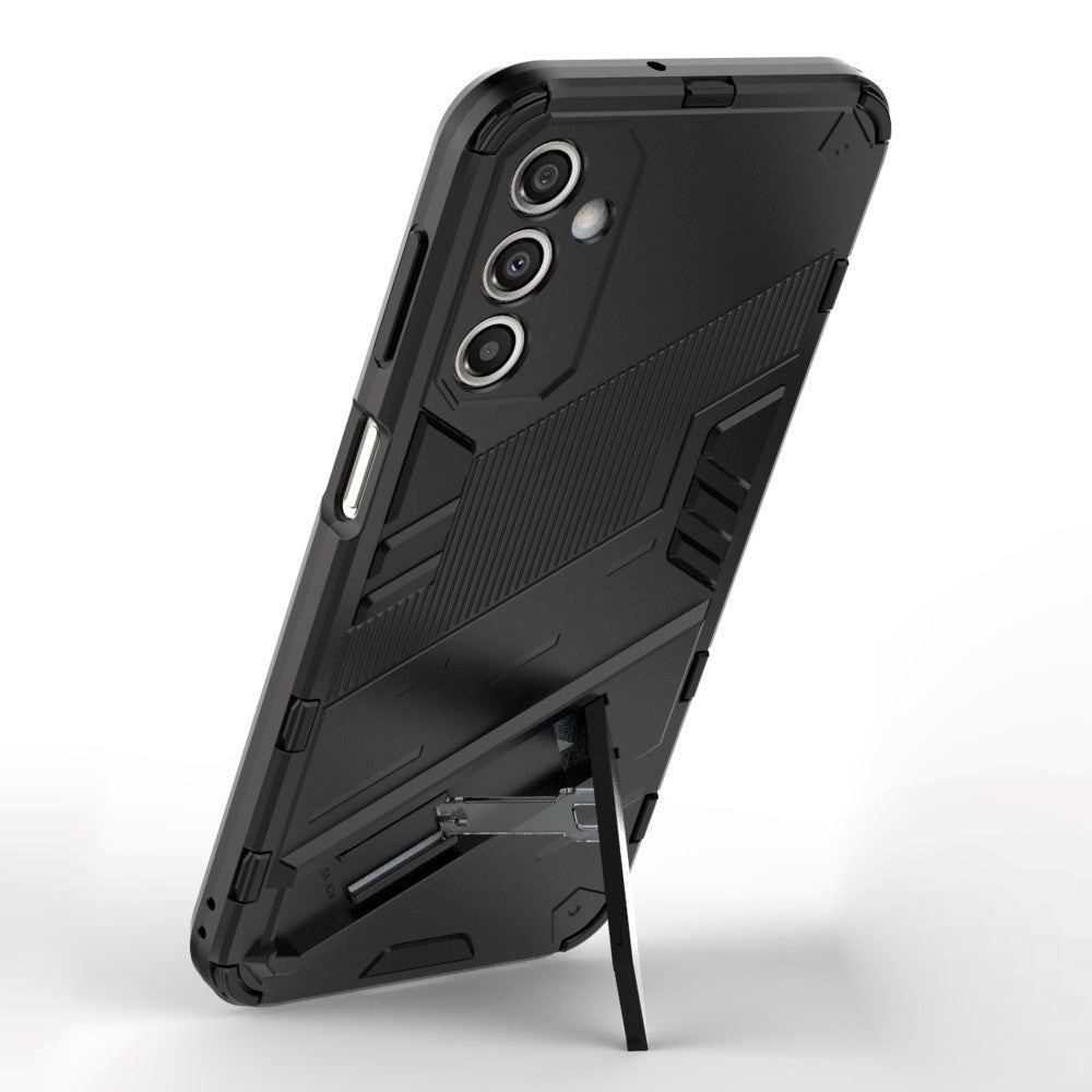 Samsung Galaxy A24 Hybrid Håndværker Bagside Mobil Cover m. Kickstand - Sort