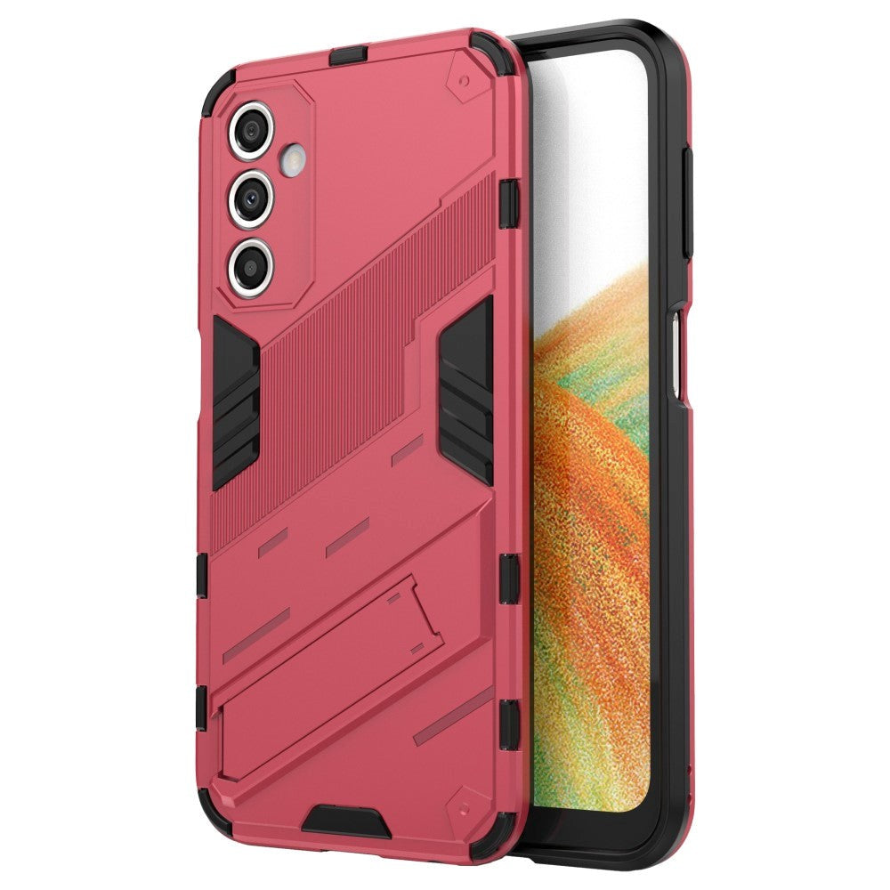 Samsung Galaxy A24 Hybrid Håndværker Bagside Mobil Cover m. Kickstand - Lyserød