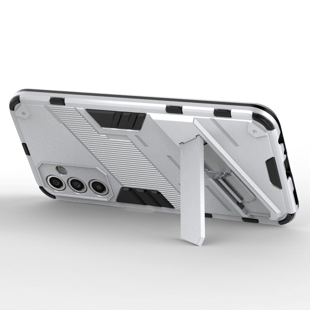 Samsung Galaxy A24 Hybrid Håndværker Mobil Cover m. Kickstand - Hvid