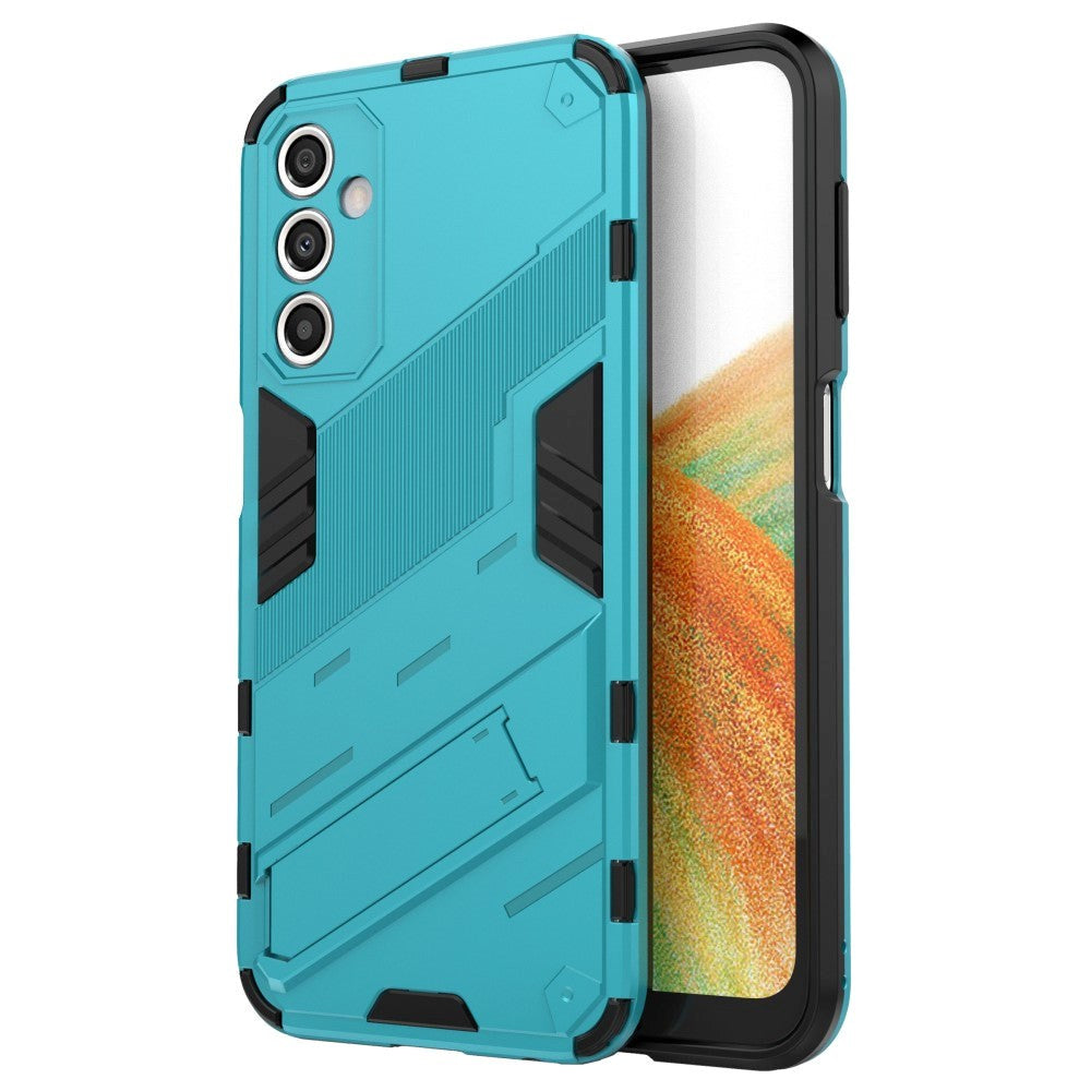 Samsung Galaxy A24 Hybrid Håndværker Bagside Mobil Cover m. Kickstand - Lyseblå