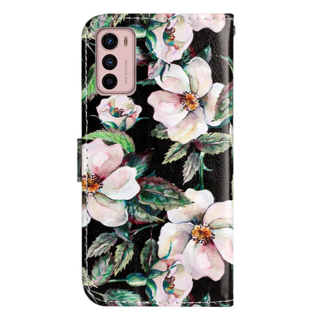 EIDERWOOD Motorola Moto G42 Læder Mobil Cover m. Pung og Strop - Magnolia Blomster