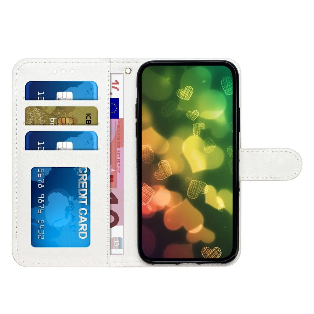 EIDERWOOD Motorola Moto G42 Læder Mobil Cover m. Pung og Strop - Farverige Sommerfugle