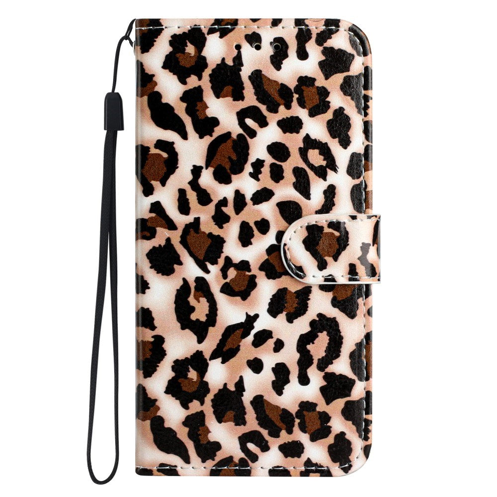 EIDERWOOD Motorola Moto G42 Læder Mobil Cover m. Pung og Strop - Leopard