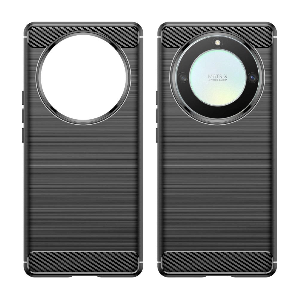 Honor Magic5 Lite Brushed Carbon Mobil Cover - Sort