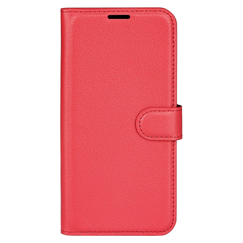 Sony Xperia 1 V Litchi Læder Mobil Cover m. Pung - Rød