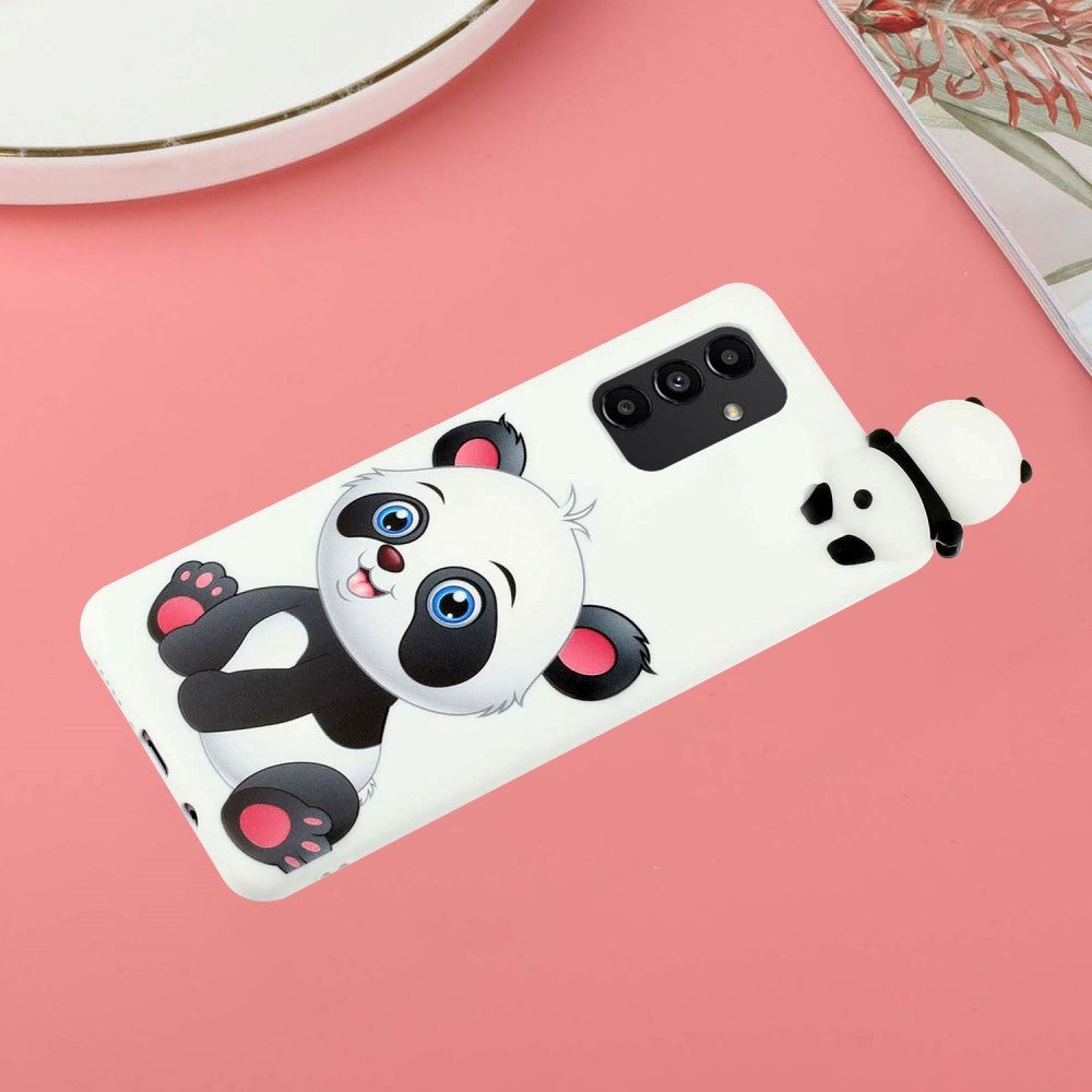 Samsung Galaxy A14 (5G) Fleksibelt Plastik Mobil Cover 3D - Panda