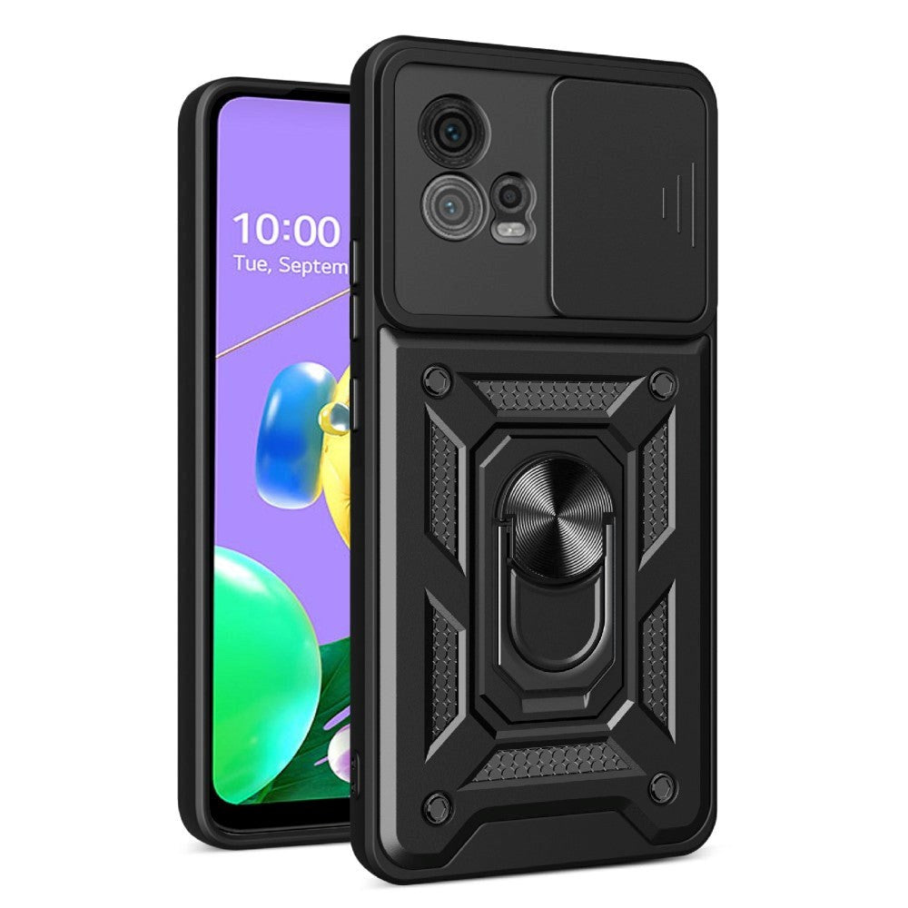 Motorola Moto G72 Håndværker Mobil Cover m. Magnetisk Kickstand & Cam Slider - Sort