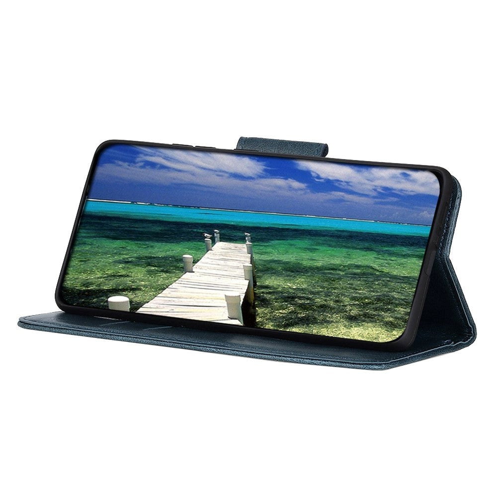 Xiaomi Redmi Note 12 (4G) Læder Mobil Cover m. Pung & Ståfunktion - Blå