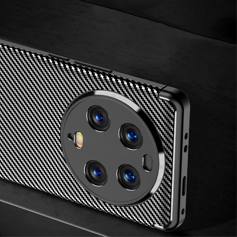 Xiaomi 13 Ultra Carbon Fiber Fleksibelt Plastik Mobil Cover - Sort