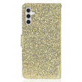 Samsung Galaxy A34 (5G) Læder Mobil Cover m. Pung & Strop - Glitter Design - Guld