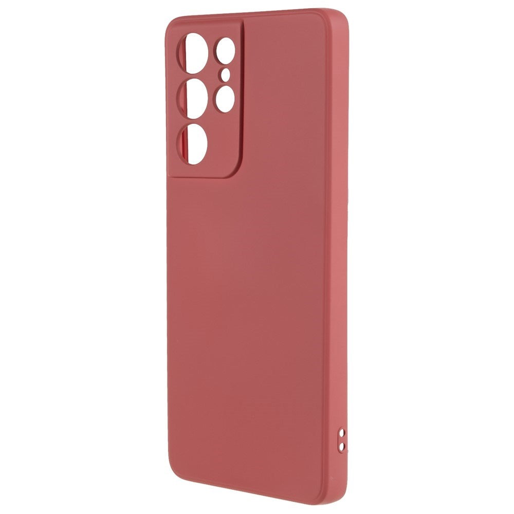 EIDERWOOD - Samsung Galaxy S21 Ultra - Foret Fleksibelt Plast Cover - Mørkerød