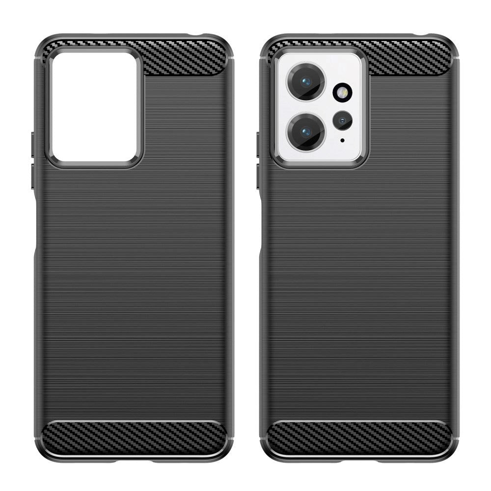 Xiaomi Redmi Note 12 (4G) Brushed Carbon Mobil Cover - Sort