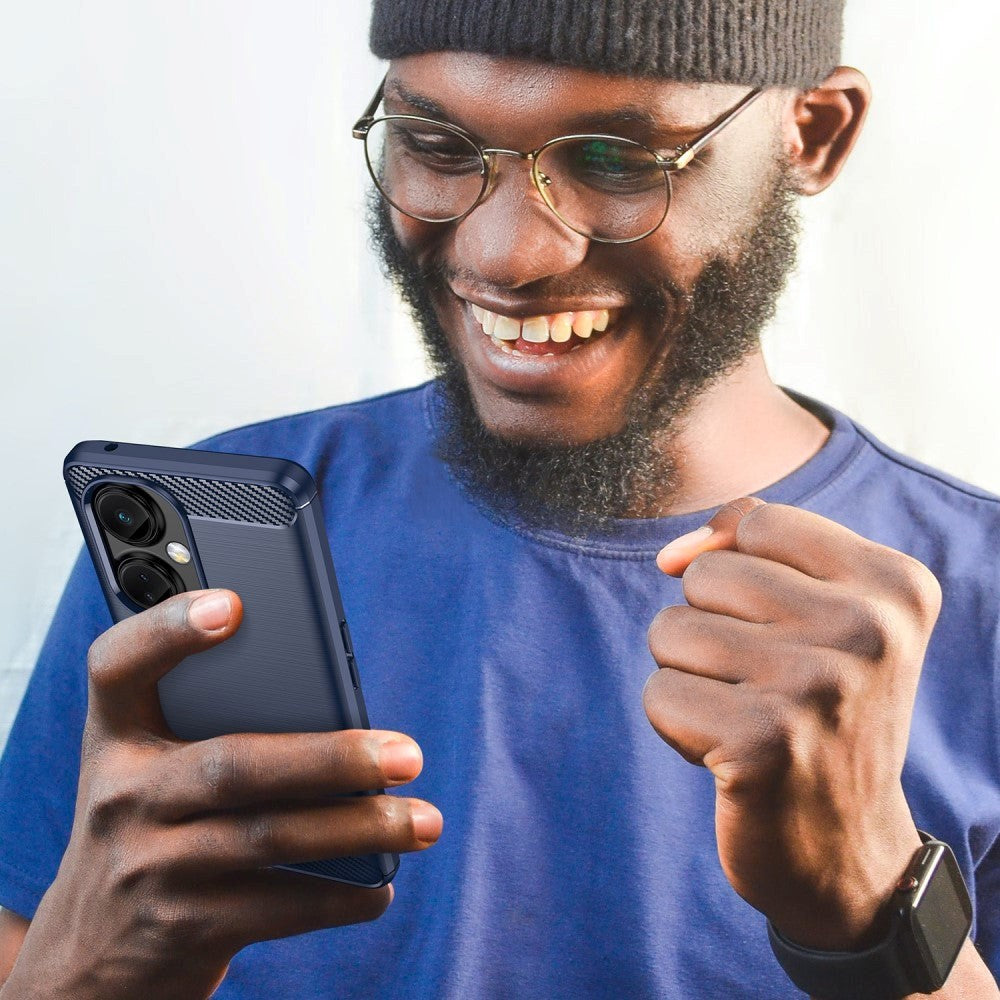 OnePlus Nord CE 3 Lite (5G) Brushed Carbon Mobil Cover - Blå