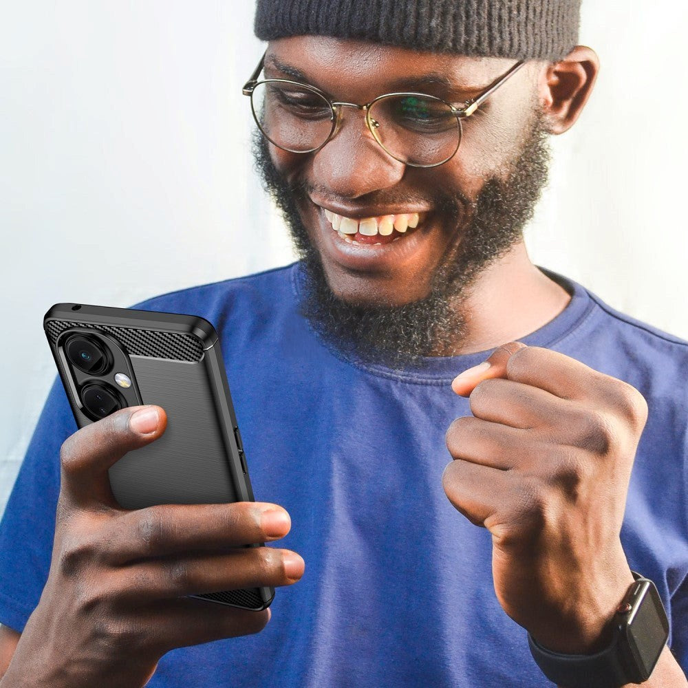 OnePlus Nord CE 3 Lite (5G) Brushed Carbon Mobil Cover - Sort