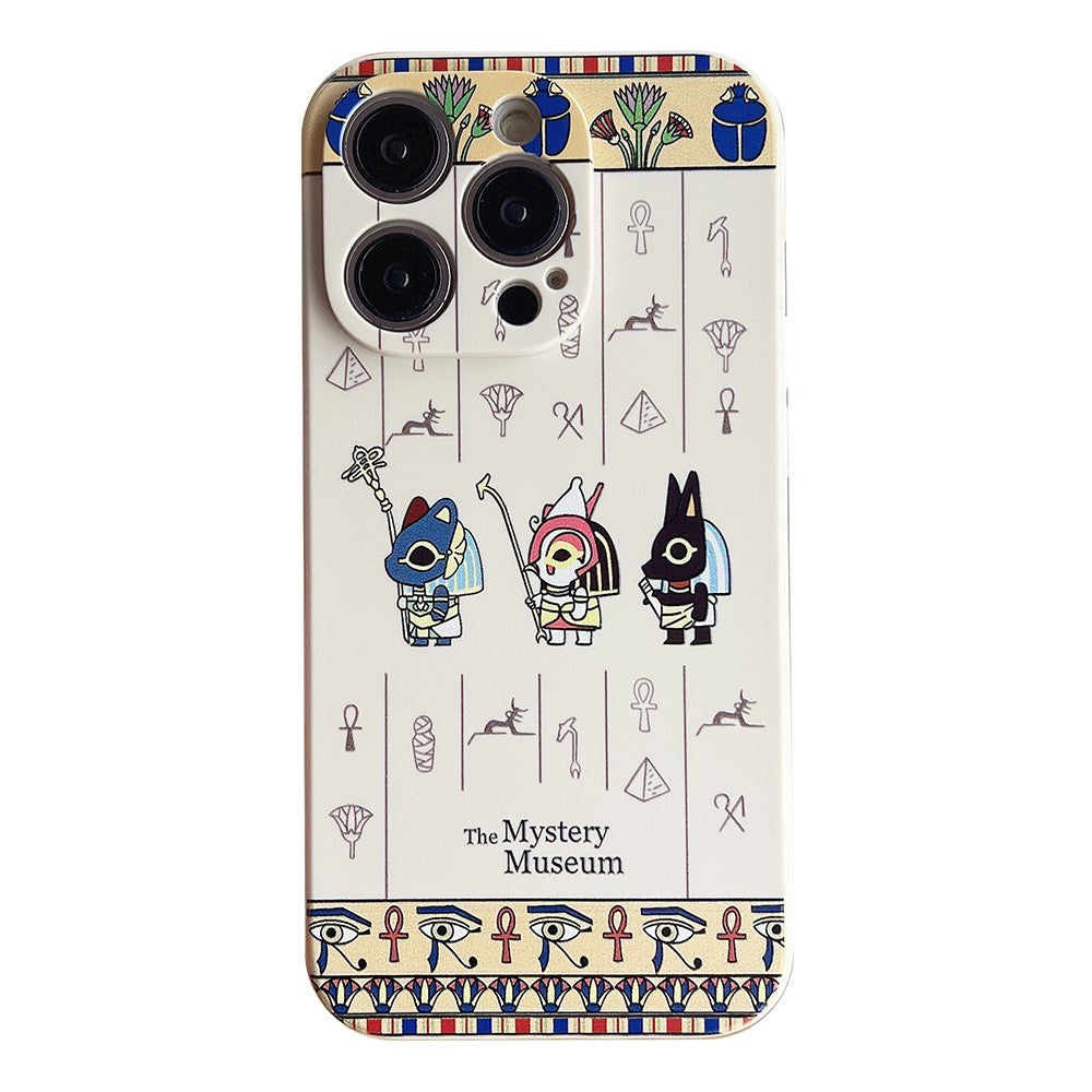 iPhone 14 Pro Fleksibelt TPU Plastik Mobil Cover med Print - Hieroglyffer